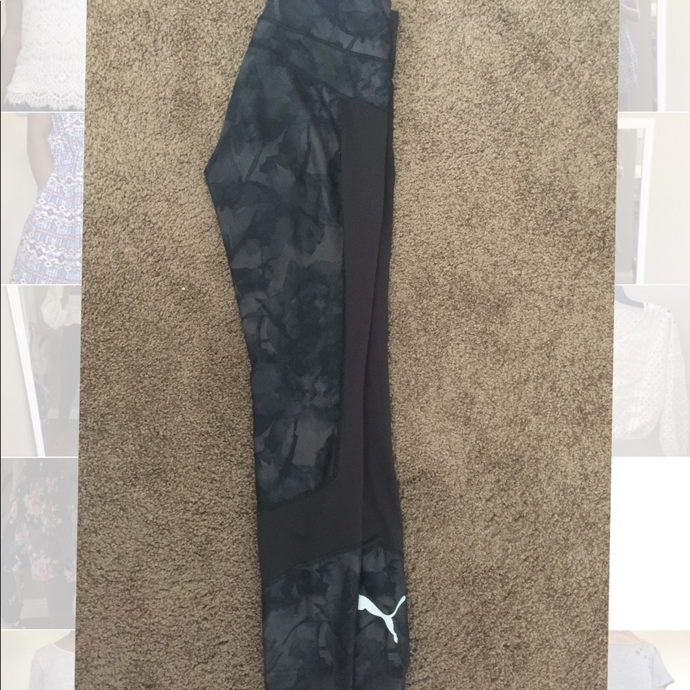 Black and mesh leggings